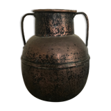Jar jug with old coves in hammered copper middle east deco xixème