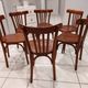 Suite de 6 chaises de Bistrot vintage années 1950