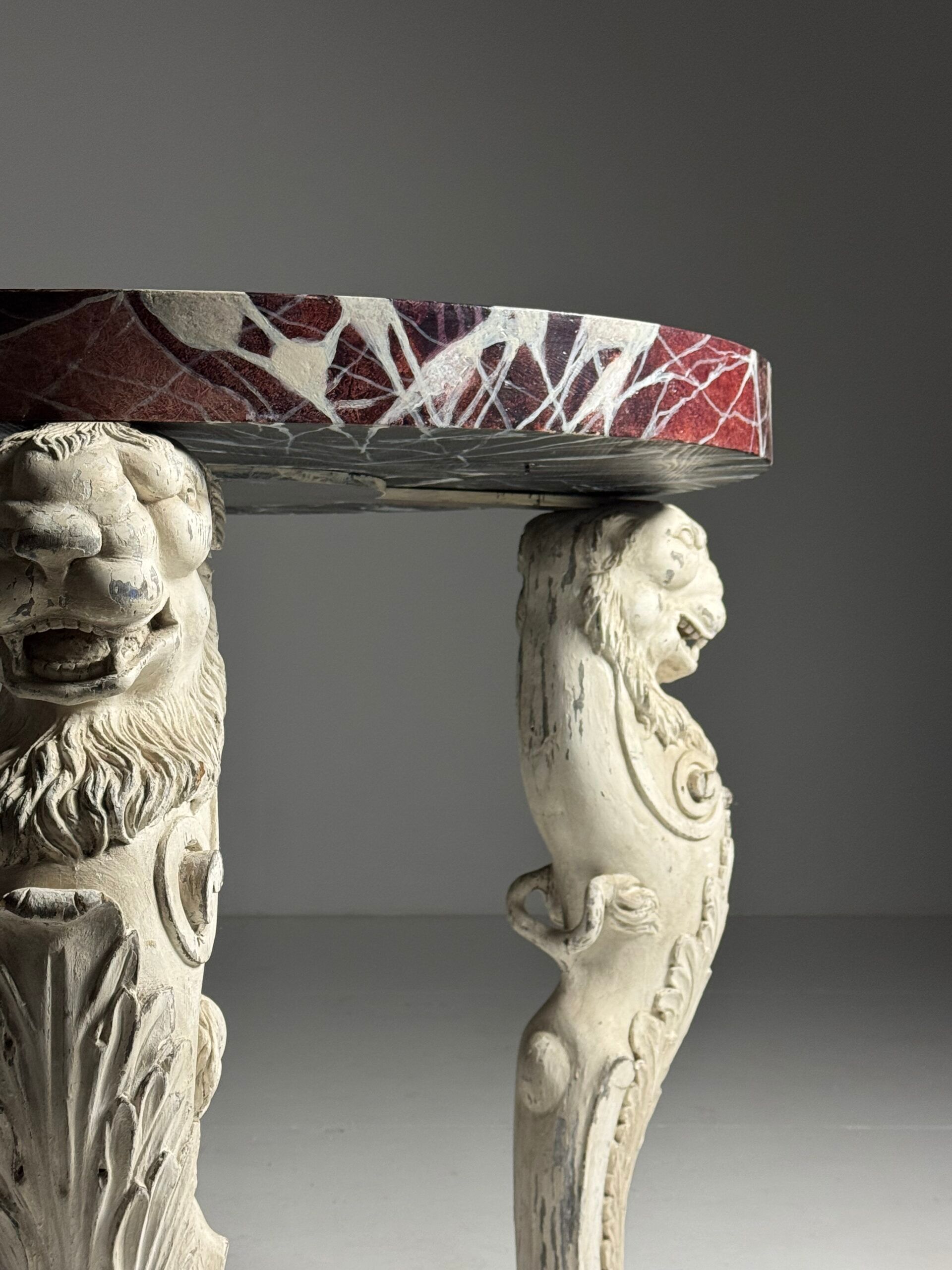 Grand tour style centre table faux marble