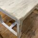 Farmhouse table 6 people white patinated in rectangular solid oak