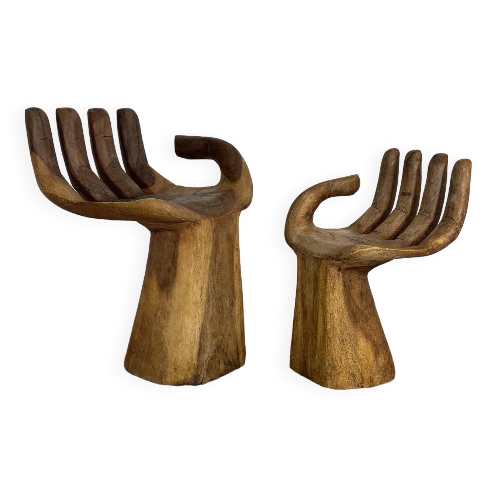 Hand carved chairs in the Pedro Fiedeberg style