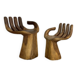 Hand carved chairs in the Pedro Fiedeberg style