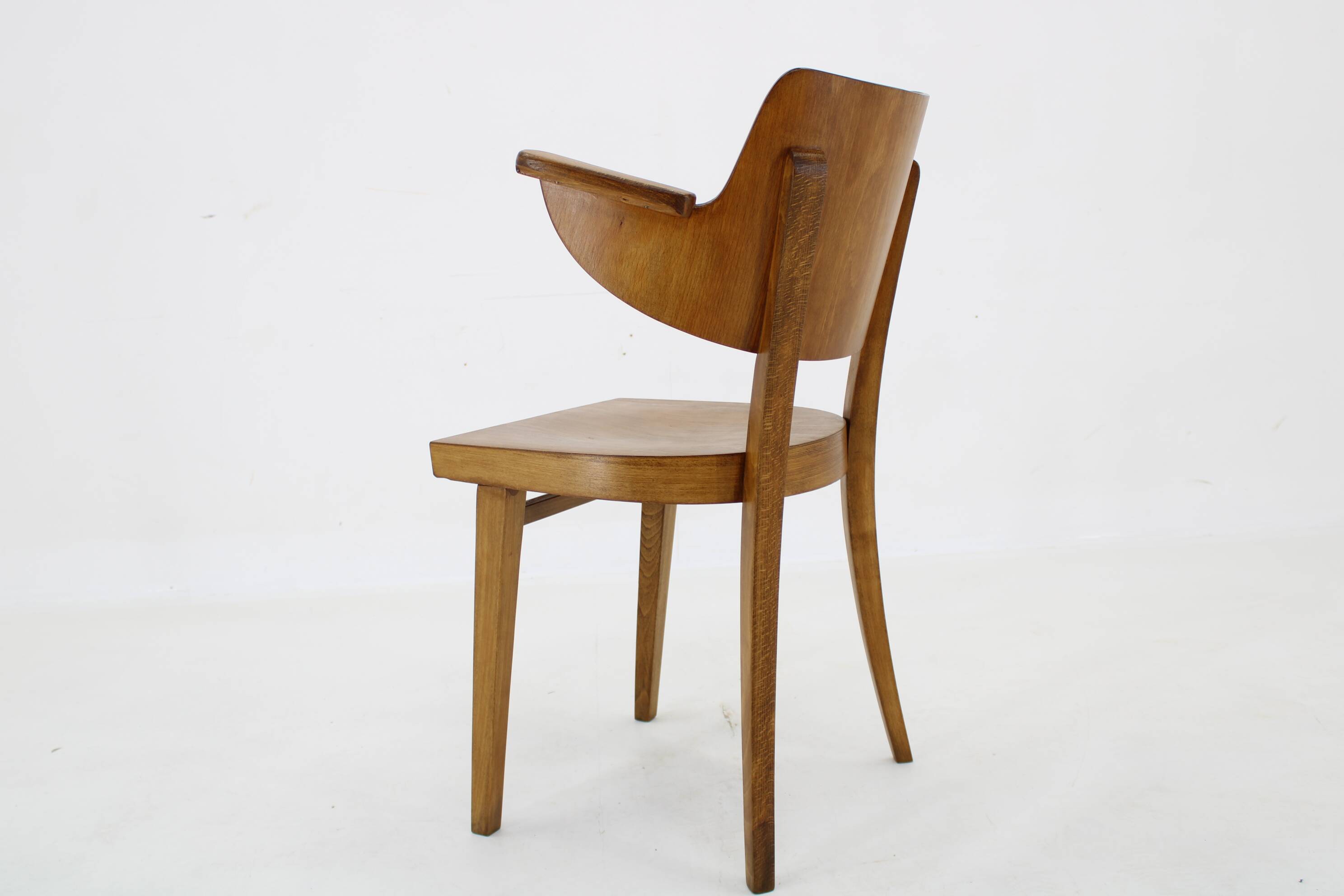 1960s Desk or Side Beech Chair by Ton, Czechoslovakia