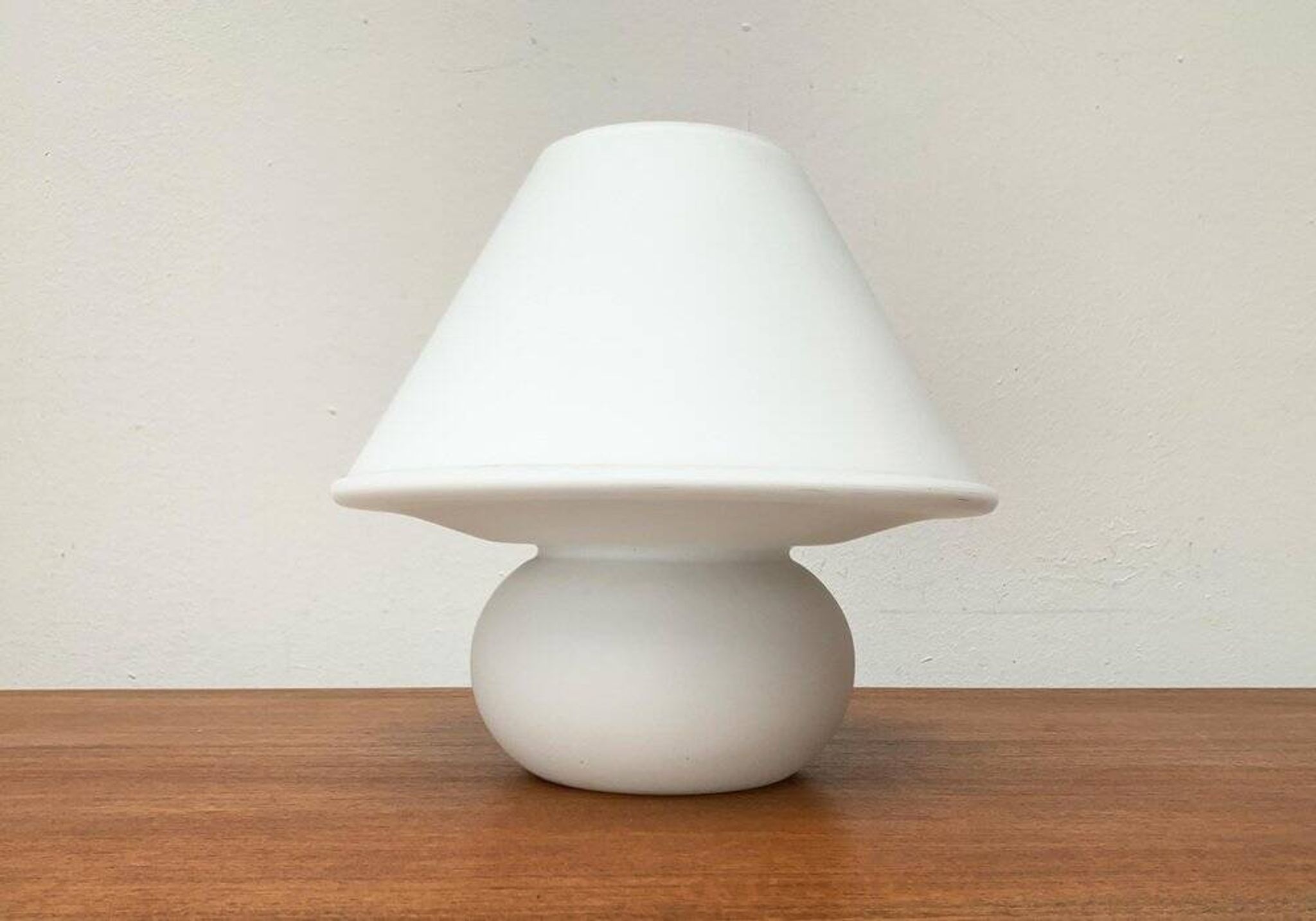 1970s vintage space-style German glass table lamp by Limburg.