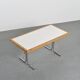 Metal and pine table, La Plagne around 1960.