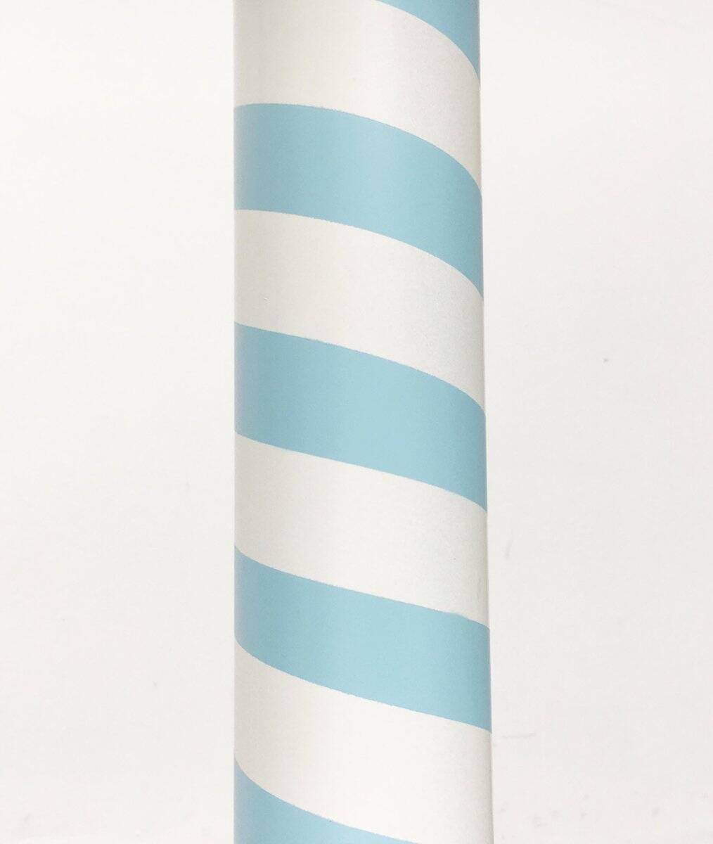 Lampadaire allemand postmoderne avec motif tourbillon bleu clair et blanc, années 1980