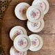 Set of 8 vintage dessert plates - Fleurette by Gien
