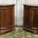Pair of Louis XV style curved corner cabinets