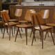 Set of 8 oak chairs from the 1960s.