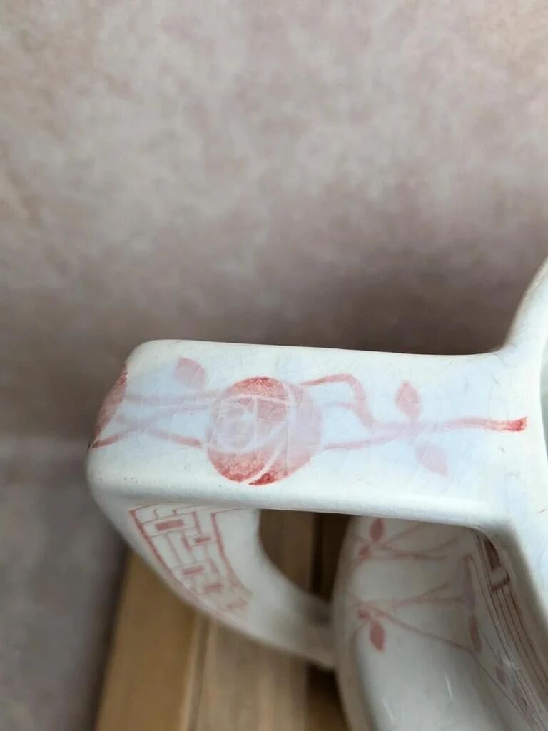 Old ironstone jug from Creil and Montereau, Rosen model.