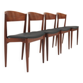 Suite de 4 chaises danoises Jydsk Mobelindustri, années 60