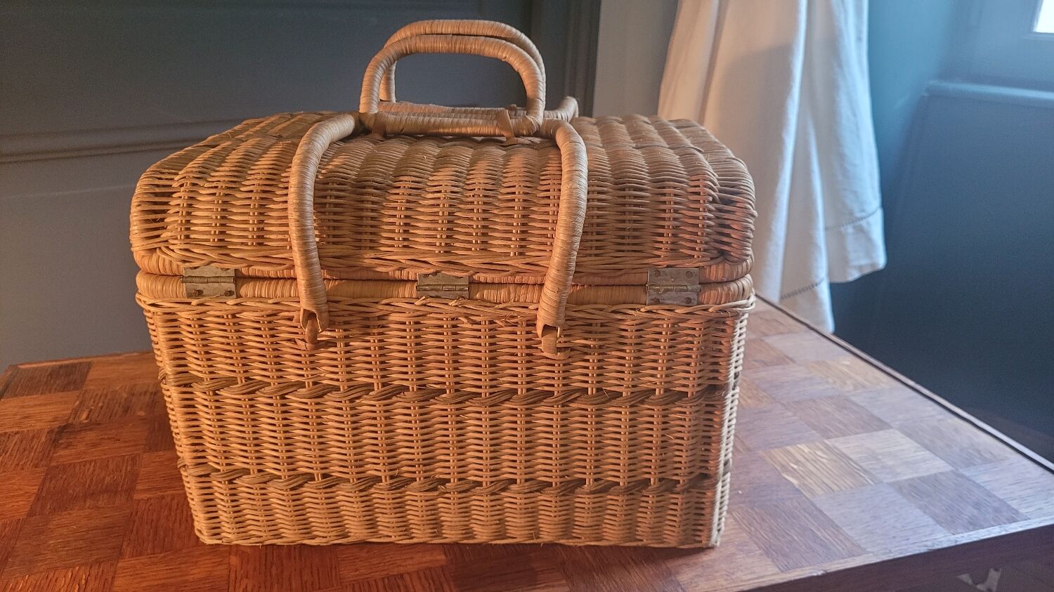Rattan suitcase 70's