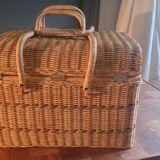 Rattan suitcase 70's