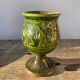 4 verres ou tasses en céramique grès émaillé vert