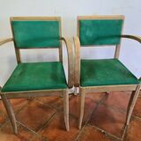 Beech bridge chairs pair