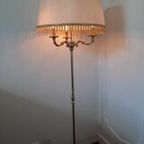 Lampadaire 3 têtes laiton et métal doré
