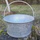 Old galvanized steel basin/vintage garden