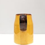 Handmade pitcher in vintage ceramic '60, signed Poët-Laval