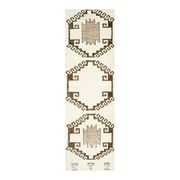 1970s Vintage Turkish Hand-Knotted Wool Cotton Beige Runner Rug 94x316
