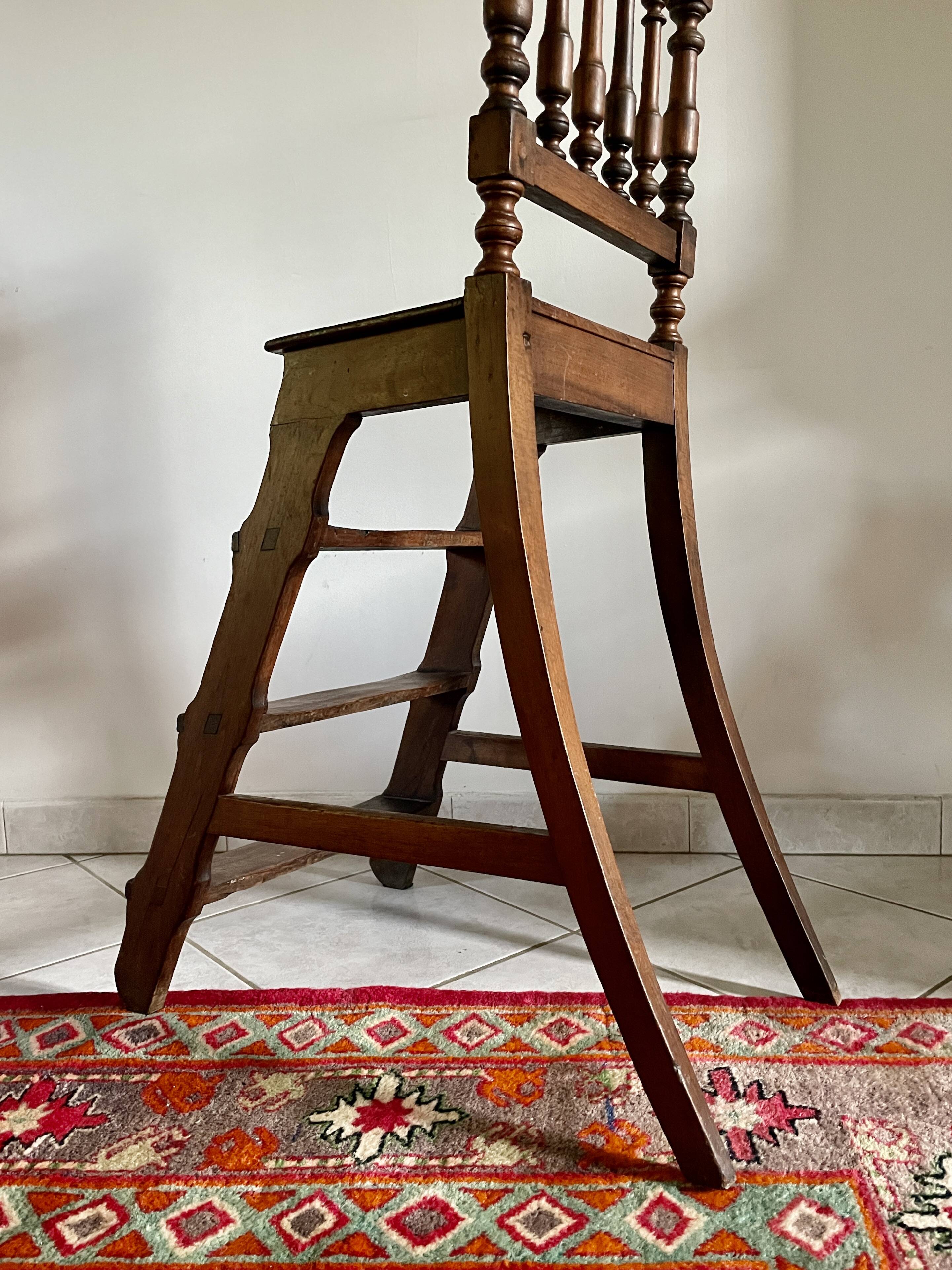 3-step stepladder library chair