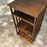 Antique Edwardian Quarter Oak Revolving Library Bookcase Pedestal