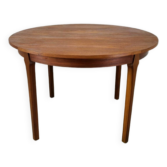 Table à manger ronde danoise teck scandinave vintage années 1960