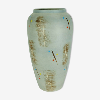 Floor vase bay keramik 1950s model no. 624-45 matt glaze abstract decor