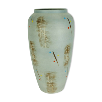 Floor vase bay keramik 1950s model no. 624-45 matt glaze abstract decor