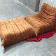 Armchair and pouf Fontana Arte  vintage 1970