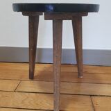 Wooden and formica tripod coffee table
