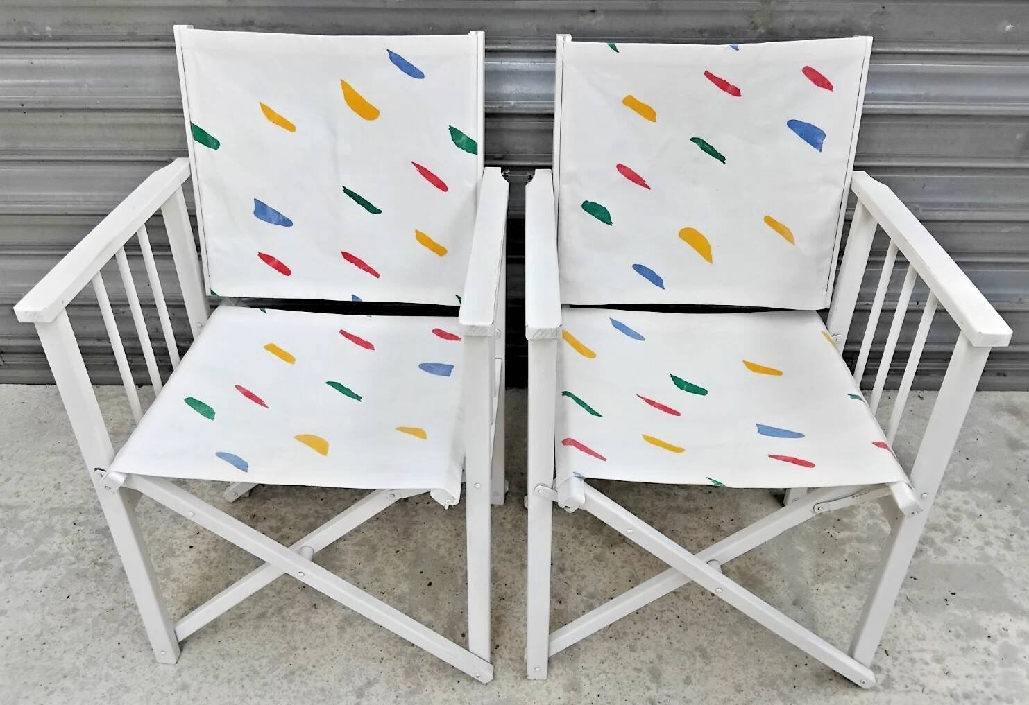 Pair of Vintage Director's Style Folding Armchairs