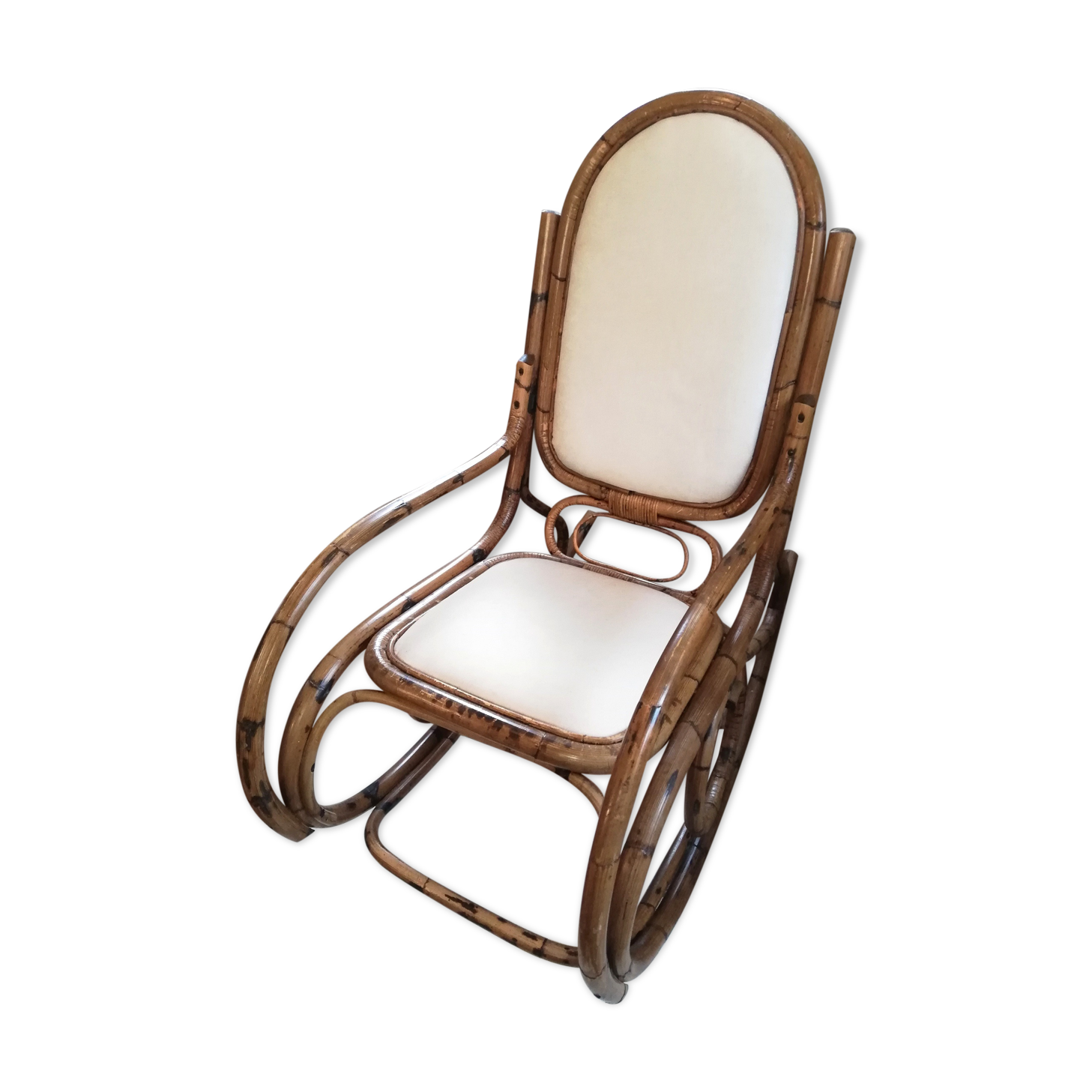 Beautiful Rocking chair rattan vintage 60