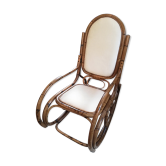 Beautiful Rocking chair rattan vintage 60