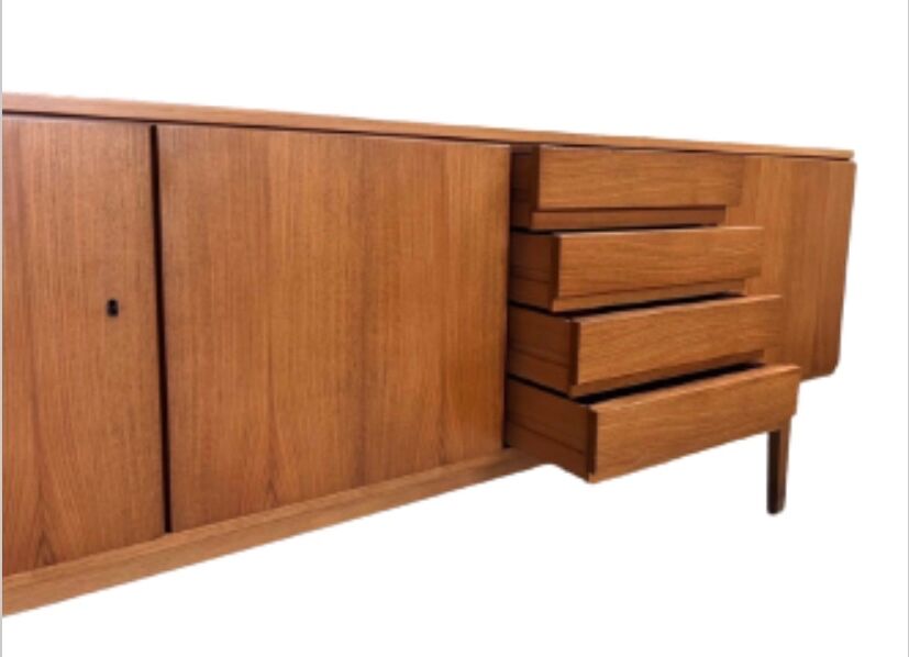 Scandinavian vintage teak sideboard, Danish sideboard