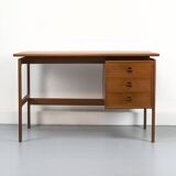 Teak Desk with 3 Drawers from GV Møbler, 1960s