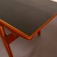 Mid Century Scandinavian Coffee Table in Teak and Black Enameled