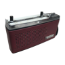 Ancienne radio portable ondax azur cuir rouge