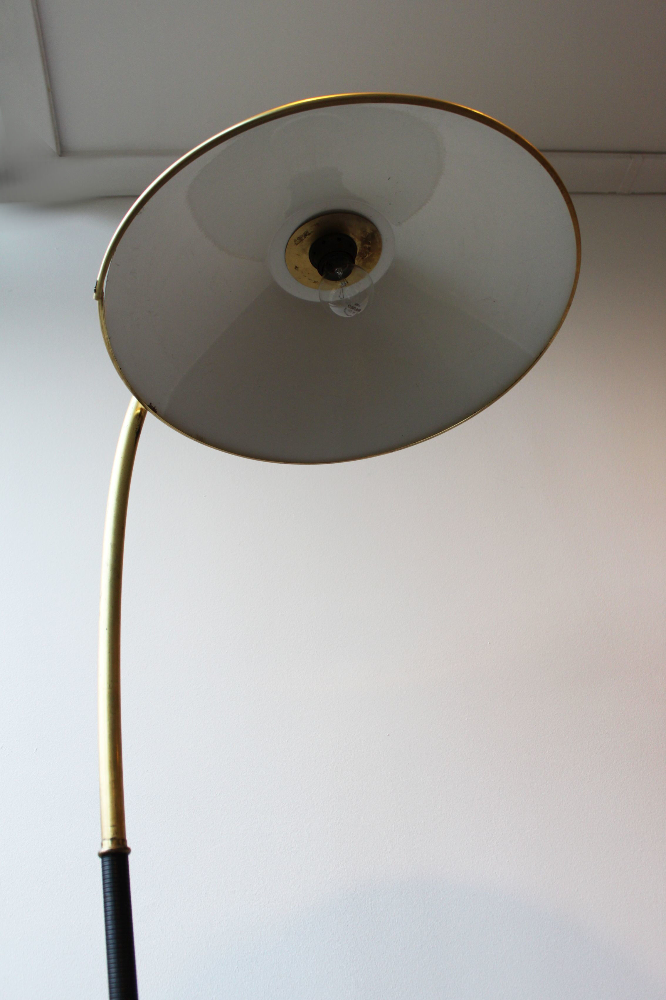Floor lamp with shelf by Kaiser, Germany, 60's.