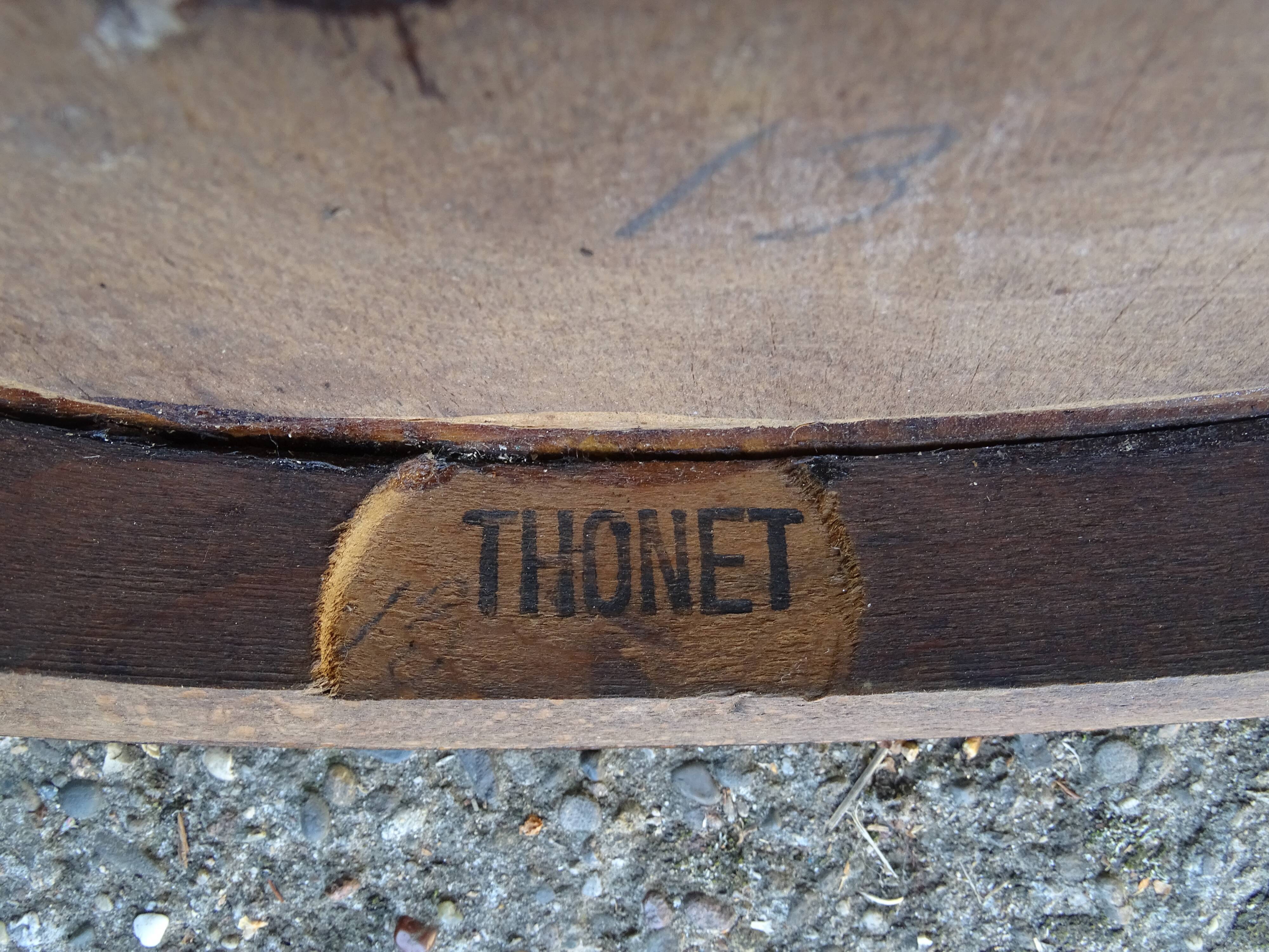 Thonet No.23 desk seated open wood 1910
