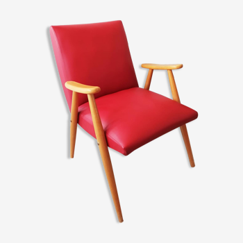 Vintage red skai chair