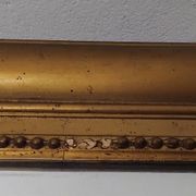 Ancien miroir en bois et plâtre 69x93cm