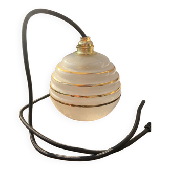 Opaline pendant lamp