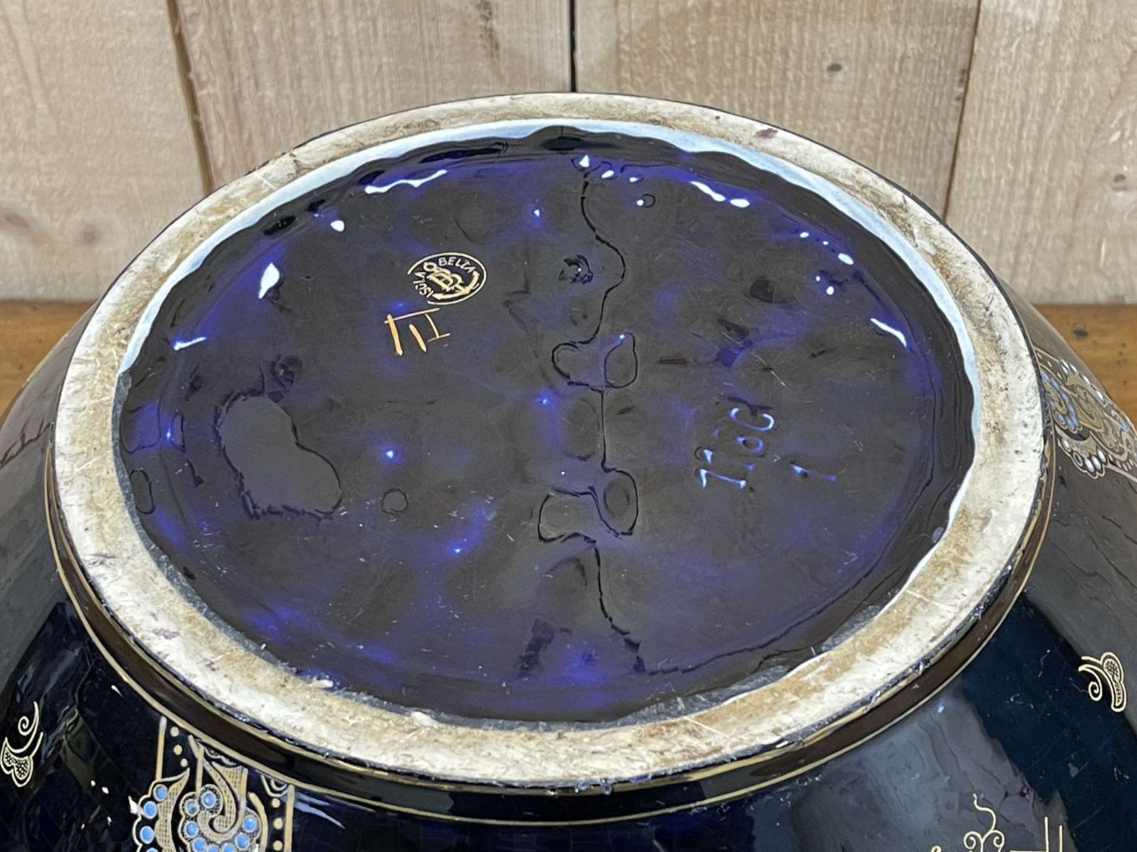 Porcelain pot cache - art deco era - Bleu de Sèvres