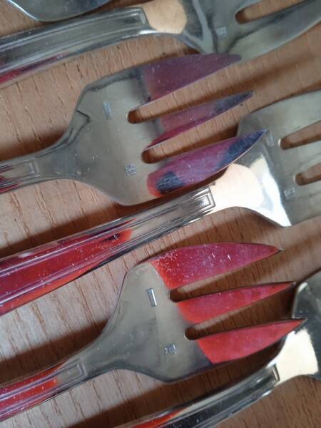 Fronnet 12 Silver-plated art deco oyster forks