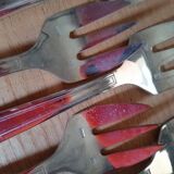 Fronnet 12 Silver-plated art deco oyster forks