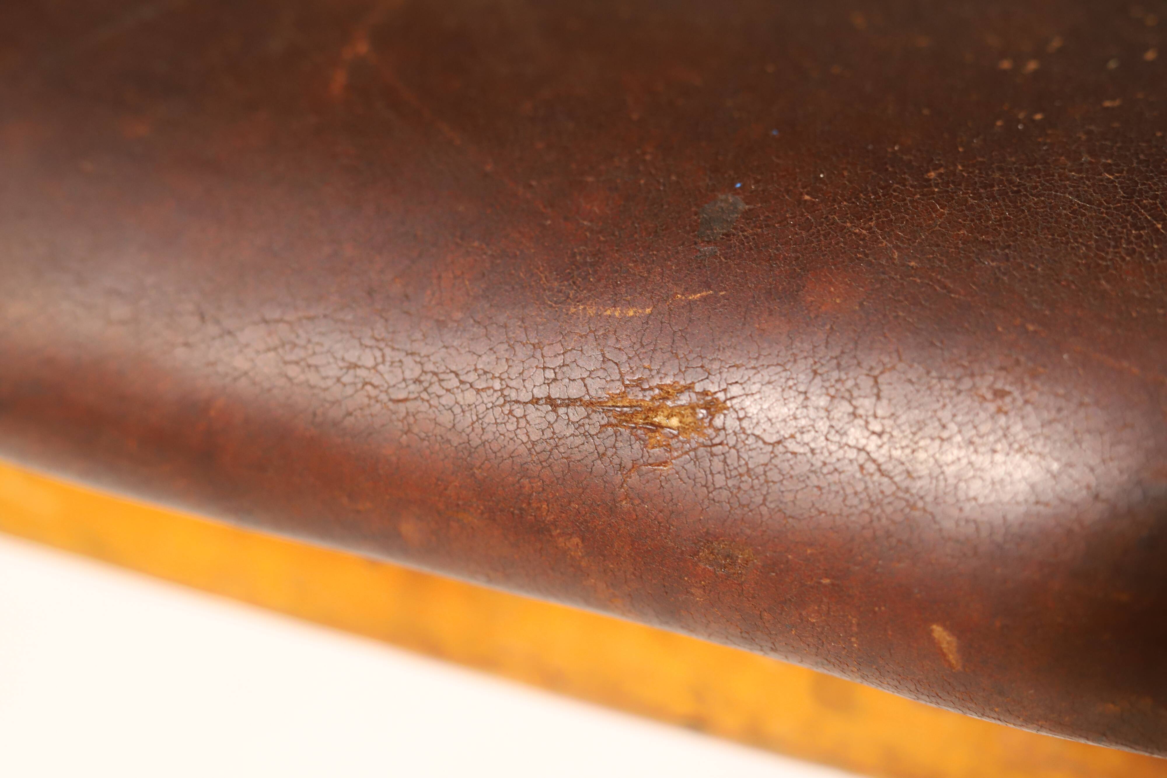 Authentic industrial leather Gym bench, 1950s, Czechoslovakia