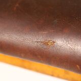 Authentic industrial leather Gym bench, 1950s, Czechoslovakia