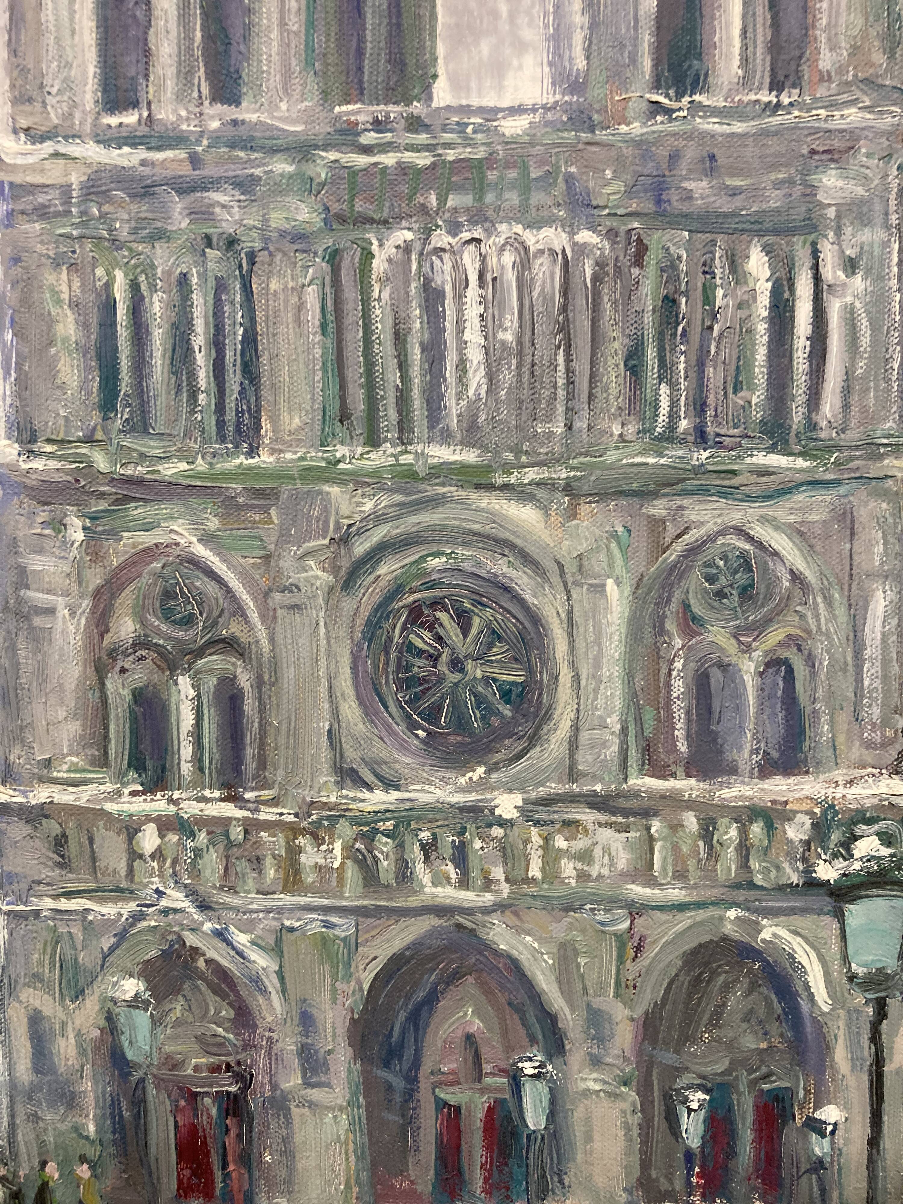 Pierre PERESS (1919-1990) Notre-Dame de Paris, Oil on canvas 1980's