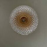 Vintage glass globe wall or ceiling light with diamond point.