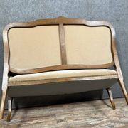 Louis XV style bench in molded and carved wood circa 1900